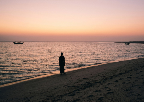 Sunset on a beach, Northern Red Sea, Dahlak island, Eritrea