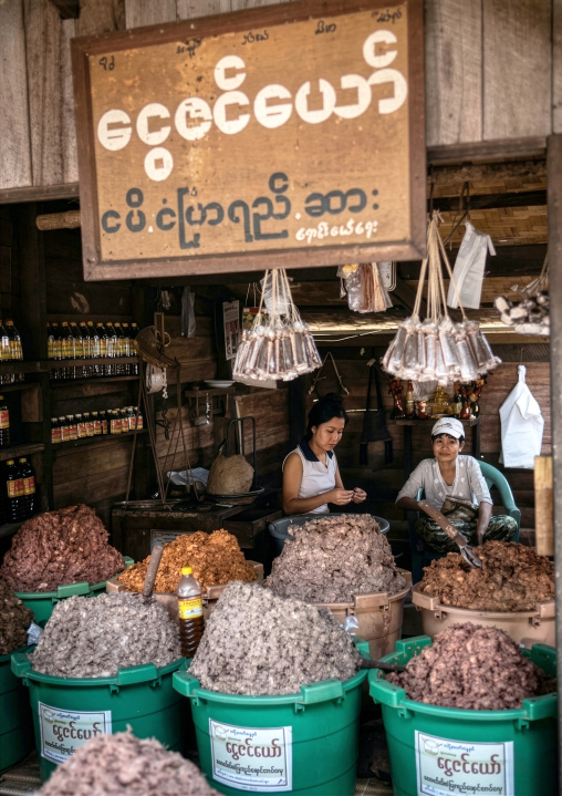 Shop in the market, Yangon region, Yangon, Myanmar