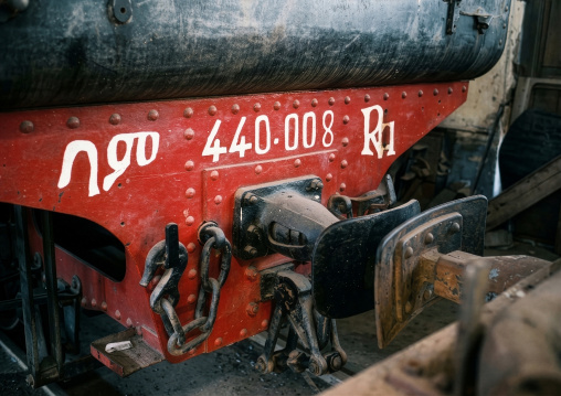 Old train in the train station workshop, Central Region, Asmara, Eritrea