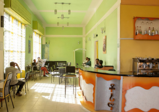 Eritrean men in a bar, Central Region, Asmara, Eritrea