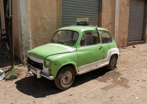 Fiat 600 old driving school car, Central Region, Asmara, Eritrea