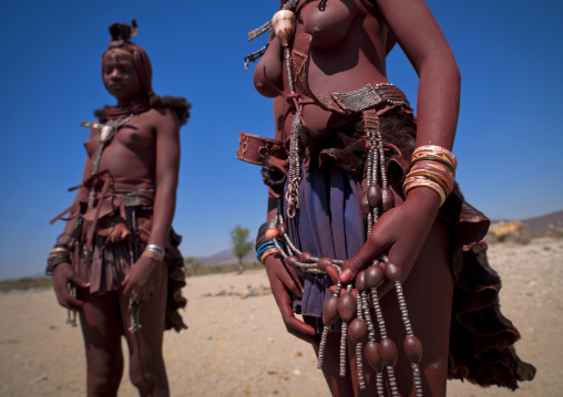 Himba Woman Showing Beaded Ornaments, Angola