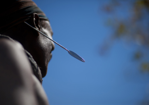 Muhimba Man With His Comb In His Headband, Village Of Elola, Angola