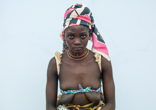 Portrait of a Mucubal tribe woman, Namibe Province, Virei, Angola