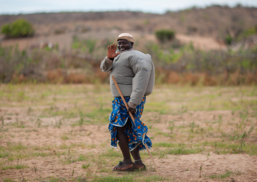 Portrait of a Mucubal tribe soba, Namibe Province, Virei, Angola