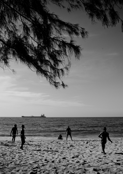 Boys On Playing On The Beach In Lobito, Angola