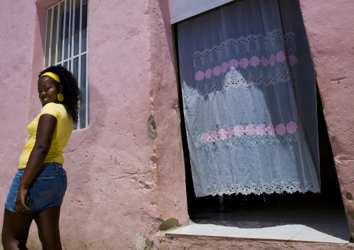 Girl Just Out Of A Beauty Salon, Namibe Town, Angola
