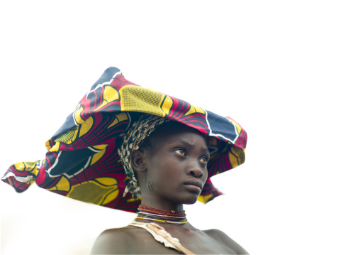 Mucubal Woman With Ompota Headdress, Virie Area, Angola