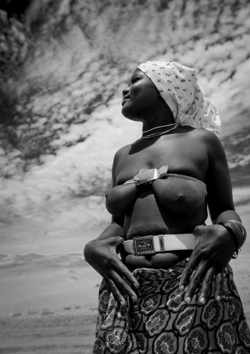 Mucuroca Woman With Headband And Traditional Bra, Twe Village, Sao Joao Do Sul Area