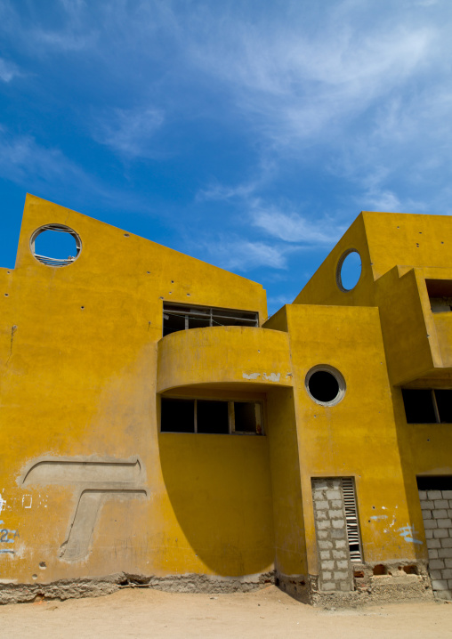 Bank In Art Deco Style With Bullet Impacts, Tombwa, Angola