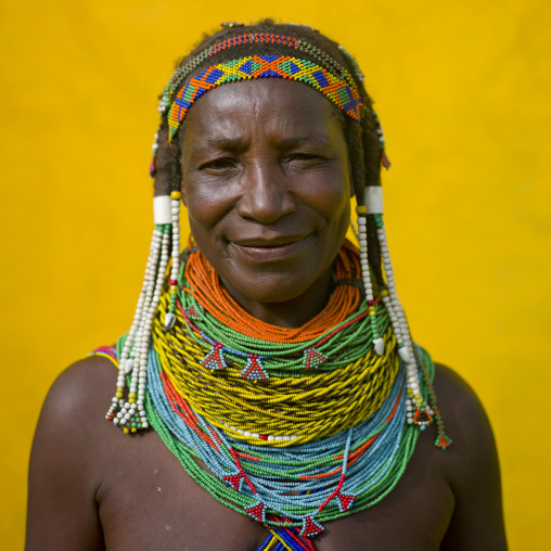 Mwila Woman With Vilanda Necklace, Huila Town Market, Angola