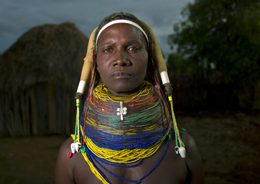 Mwila Woman With Vilanda Necklace, Chibia Area, Angola