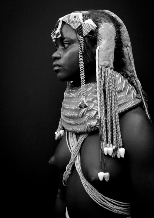 Mwila Girl With A Vikeka Necklace, Angola