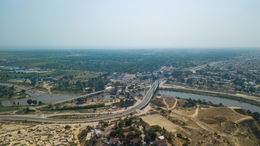Slum in front of catumbela river, Benguela Province, Catumbela, Angola