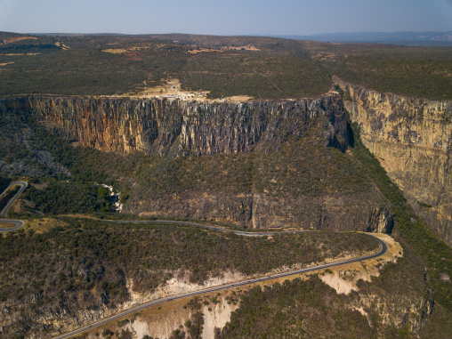Aerial view of the the road at Serra da Leba, Huila Province, Humpata, Angola