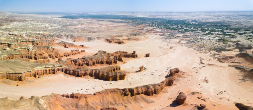 Aerial view of rock formations, Cunene Province, Curoca, Angola