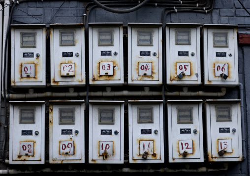 Electricity Pannel In A Hutong, Beijing, China