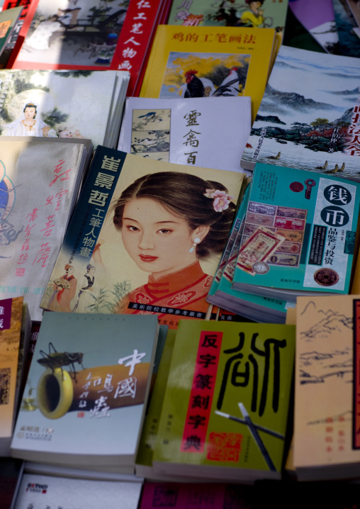 Books At Panjiayuan Antique Market, South Chaoyang. Beijing, China