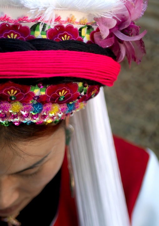 Bai Dancer Preparing For A Performance, Xizhou, Yunnan Province, China