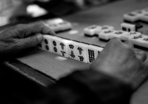 Man Playing Chinese Chess, Xizhou, Yunnan Province, China