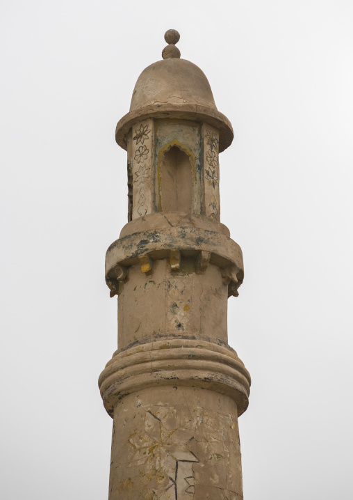 Minaret Of Imam Asim Mosque In The Taklamakan Desert, Xinjiang Uyghur Autonomous Region, China