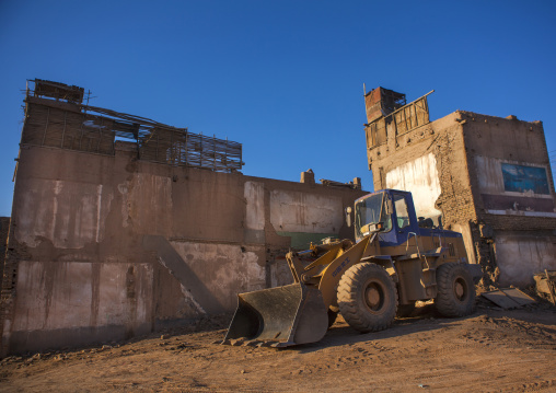 Bulldozer And Demolished House, Old Town Of Kashgar, Xinjiang Uyghur Autonomous Region, China