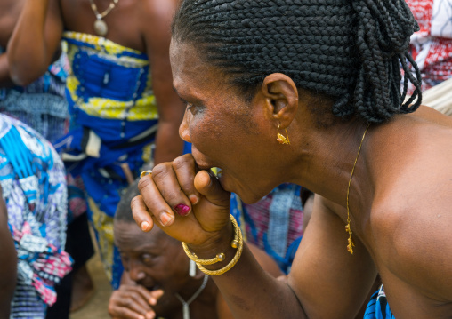 Benin, West Africa, Porto-Novo, porto-novo king toffa ii court women singing