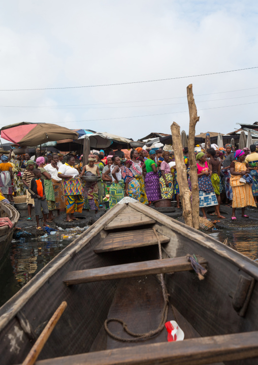 Benin, West Africa, Cotonou, dantokpa market taxi boats