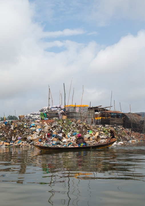Benin, West Africa, Cotonou, dantokpa market taxi boats
