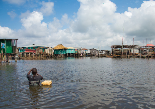 Benin, West Africa, Ganvié, stilt village on lake nokoue