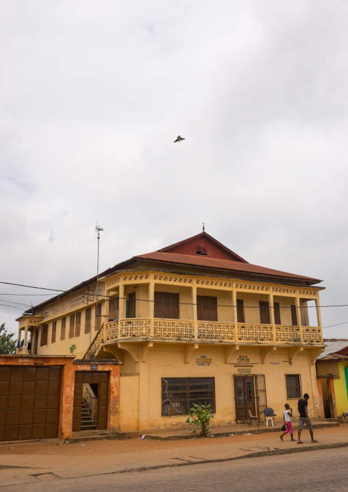 Benin, West Africa, Porto-Novo, old french colonial building