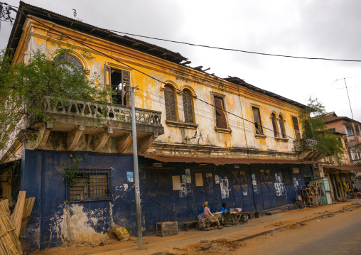 Benin, West Africa, Porto-Novo, old french colonial building