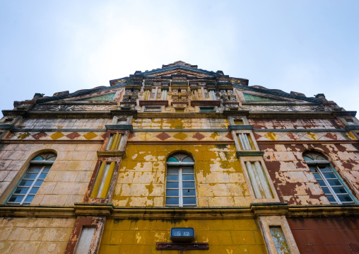Benin, West Africa, Porto-Novo, multicoloured great mosque
