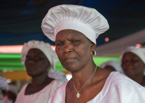 Benin, West Africa, Ganvié, celestial church of christ women praying and singing