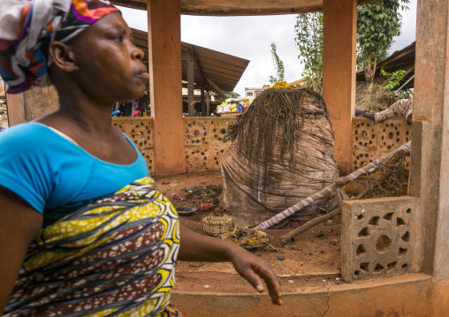 Benin, West Africa, Adjara, legba fetish on a market