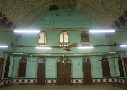 Benin, West Africa, Porto-Novo, praying room inside the great mosque
