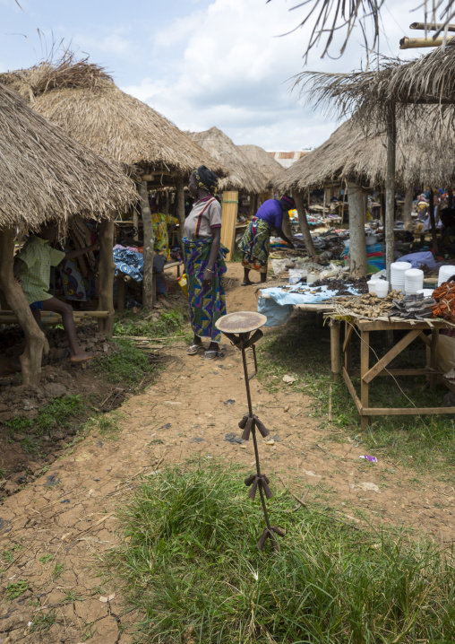 Benin, West Africa, Onigbolo Isaba, iron altar called an asen in a market