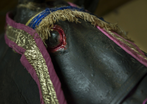 Benin, West Africa, Dassa-Zoumè, the king of dassa zoume former wooden horse on wheels