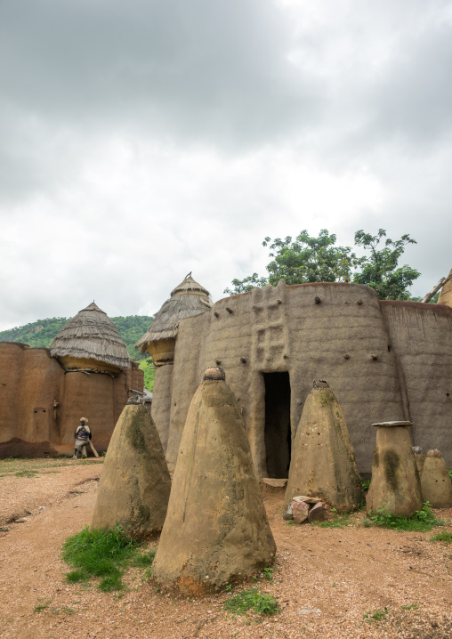 Togo, West Africa, Nadoba, voodoo altars representing the spirits of the dead people from the traditional tata somba house