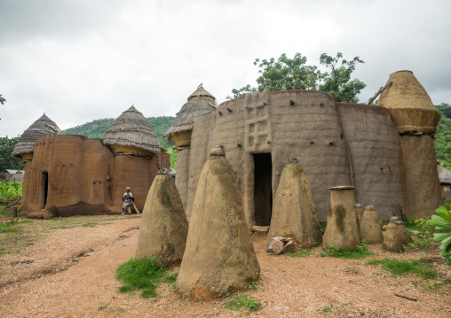 Togo, West Africa, Nadoba, voodoo altars representing the spirits of the dead people from the traditional tata somba house