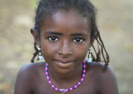 Benin, West Africa, Gossoue, cute fulani peul tribe girl
