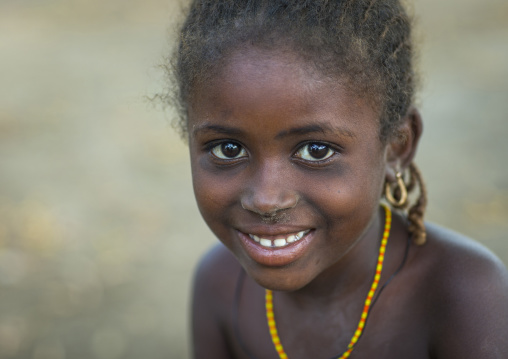 Benin, West Africa, Gossoue, fulani peul tribe little girl