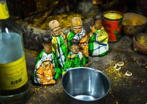 Benin, West Africa, Bopa, miss ablossi uses cauris shells to communicate with her five dead twins