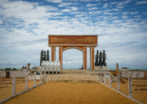 Benin, West Africa, Ouidah, memorial at door of no return, major slave port during trans-atlantic slave trade