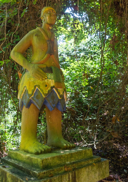 Benin, West Africa, Ouidah, deity figure in kpasse sacred forest