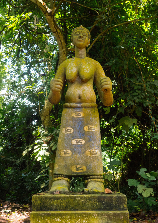 Benin, West Africa, Ouidah, deity figure in kpasse sacred forest