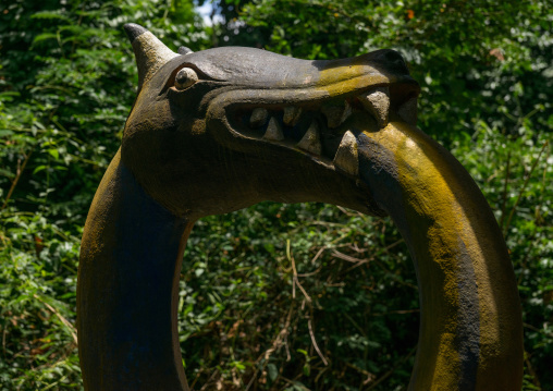 Benin, West Africa, Ouidah, aido hwedo, the rainbow serpent deity in kpasse sacred forest