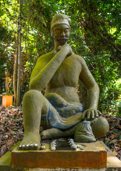 Benin, West Africa, Ouidah, deity figure in kpasse sacred forest