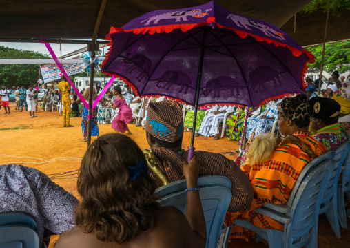 Benin, West Africa, Ouidah, traditional kings meeting