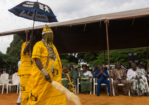 Benin, West Africa, Ouidah, traditional kings meeting